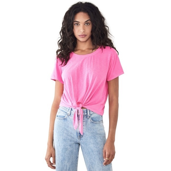 Sundry Tie Front Tee - Picture 2 of 5